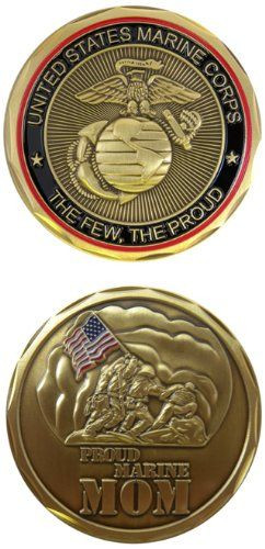 US Marines Proud Marine Mom Challenge Coin