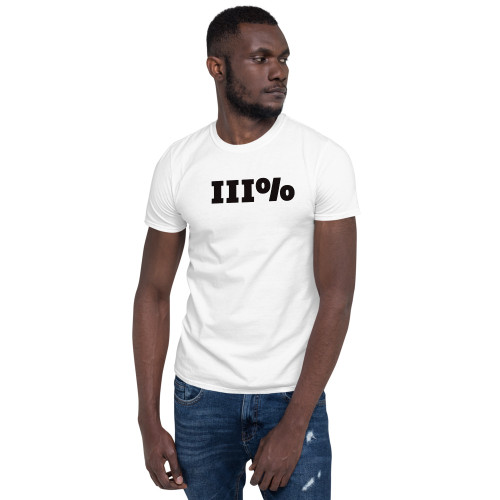 3% (Black) Short-Sleeve Unisex T-Shirt