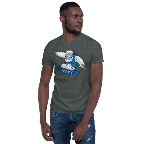 Snowboarding Yeti Short-Sleeve Unisex T-Shirt