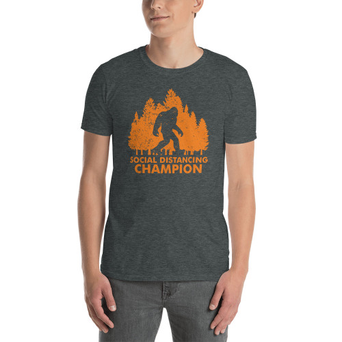 Social Distancing Champion (Orange Design) Short-Sleeve Unisex T-Shirt