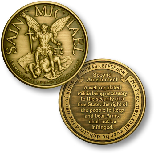 St. Michael - Second Amendment Challenge Coin