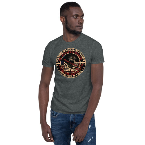 Proud Dad and Veteran Short-Sleeve Unisex T-Shirt