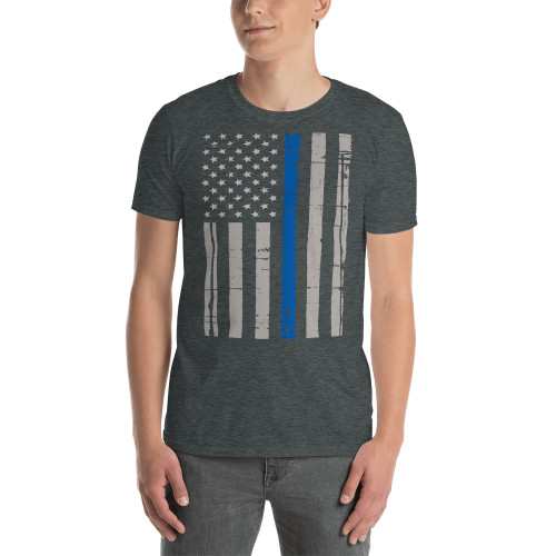 The Thin Blue Line Flag Short-Sleeve Unisex T-Shirt