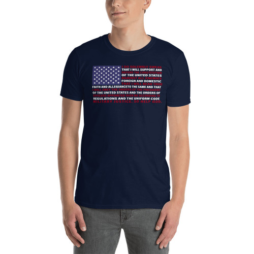 Oath of Enlistment Flag Short-Sleeve Unisex T-Shirt