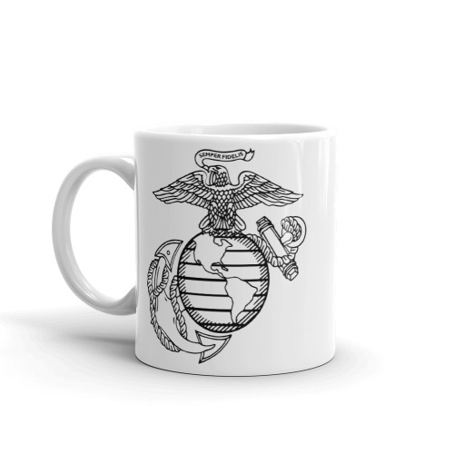 Marine Eagle Globe and Achor Mug