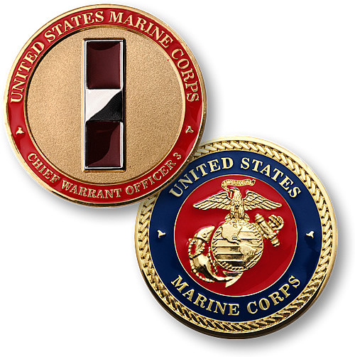 U.S. Marines Chief Warrant Officer 3 Challenge Coin