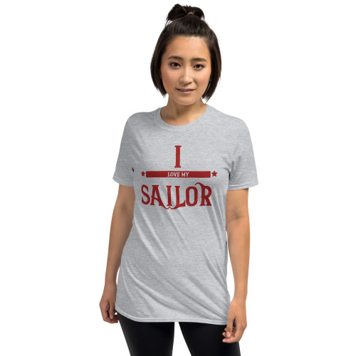 I Love My Sailor Design Short-Sleeve Unisex T-Shirt