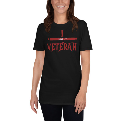 I Love My Veteran Design Short-Sleeve Unisex T-Shirt