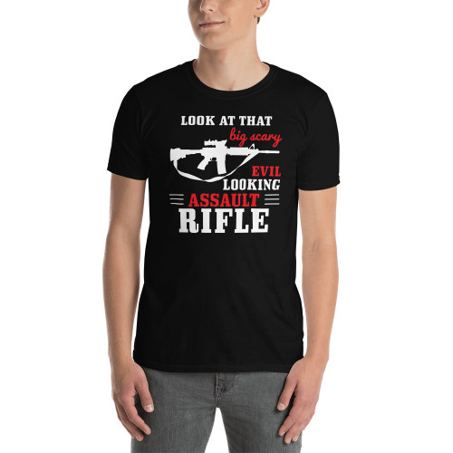 Scary Assault Rifle Short-Sleeve Unisex T-Shirt
