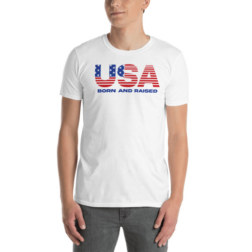 USA Born and Raised Short-Sleeve Unisex T-Shirt