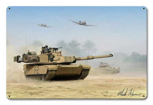 M1 Abrams Metal Wall Sign (36X24)