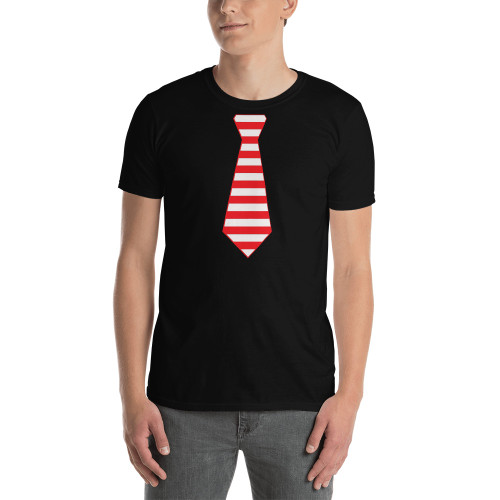 USA Stripes Tie Short-Sleeve Unisex T-Shirt