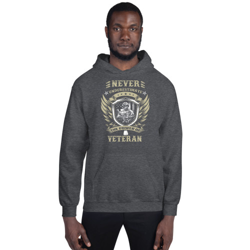 Never Underestimate the Power of Veteran (Option 3) Unisex Hoodie