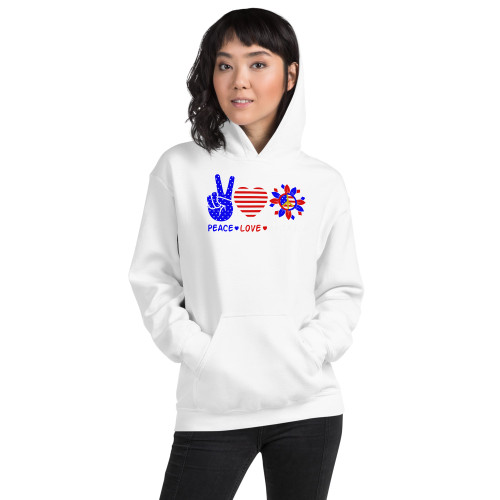 Peace Love America Unisex Hoodie