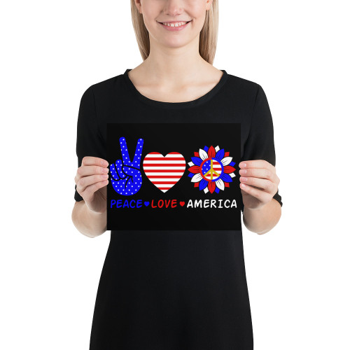 Peace Love America Poster