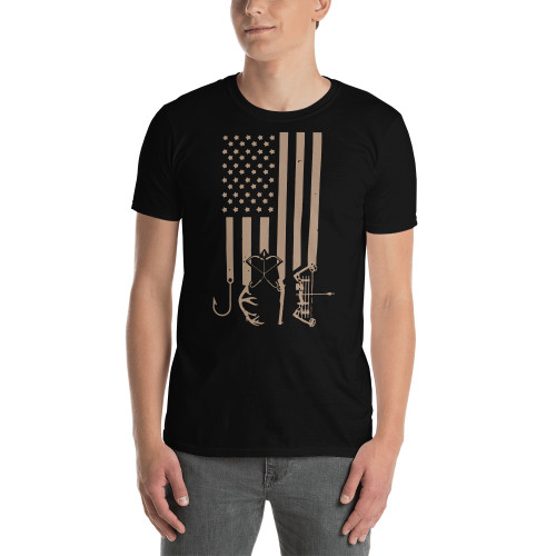 American Hunter US Flag Short-Sleeve Unisex T-Shirt