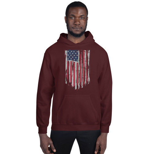 Draped US Flag (Painted) Unisex Hoodie