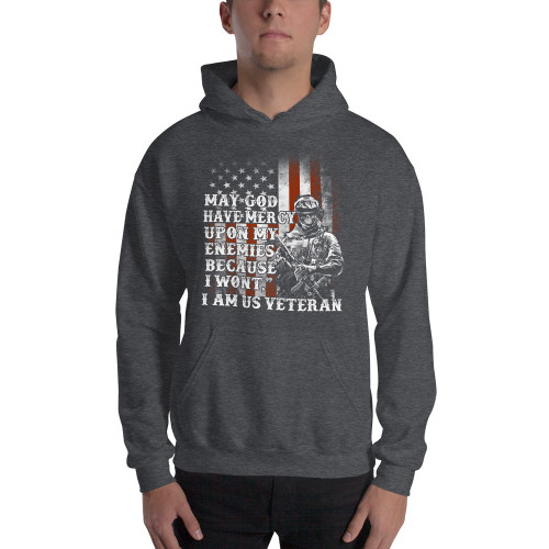 May God Have Mercy On My Enemies (Veteran) Unisex Hoodie