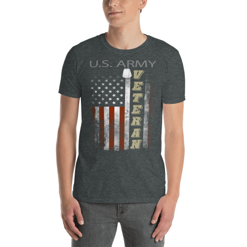 US Army Veteran Flag Design Short-Sleeve Unisex T-Shirt