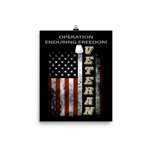 Operation Enduring Freedom Flag Poster
