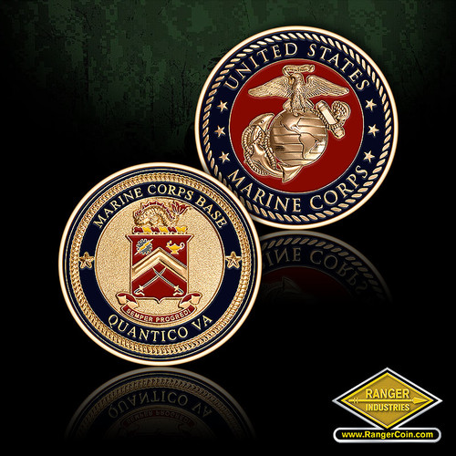 U.S. Marine Corps Marine Base Quantico Challenge Coin