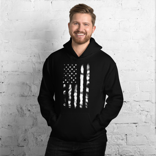 Draped US Flag (Option 4) Unisex Hoodie