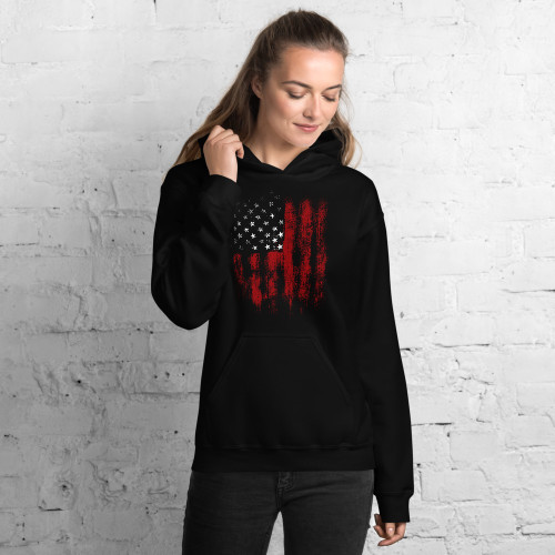 Draped US Flag (Option 8) Unisex Hoodie