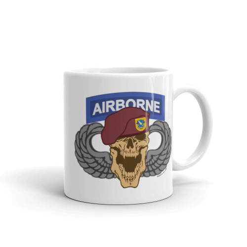 1-504 Airborne Skull Mug