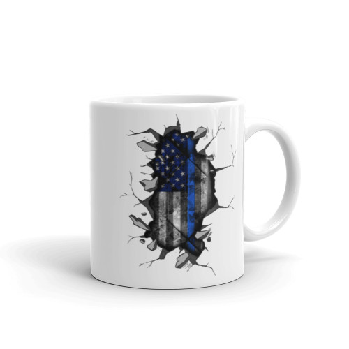Thin Blue Line Flag Inside (Police) Mug
