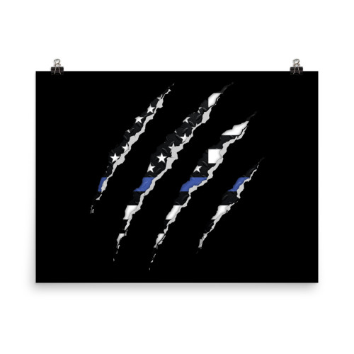 Scratches (Police Blue Line) Poster