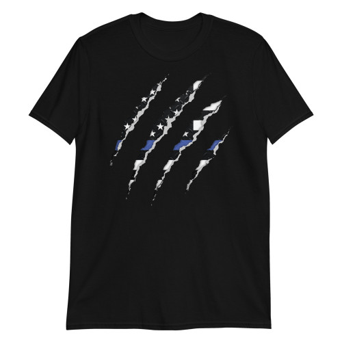 Scratches (Police Blue Line) Short-Sleeve Unisex T-Shirt