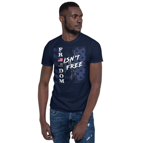 Freedom isn't Free (Police Blue Line) Short-Sleeve Unisex T-Shirt