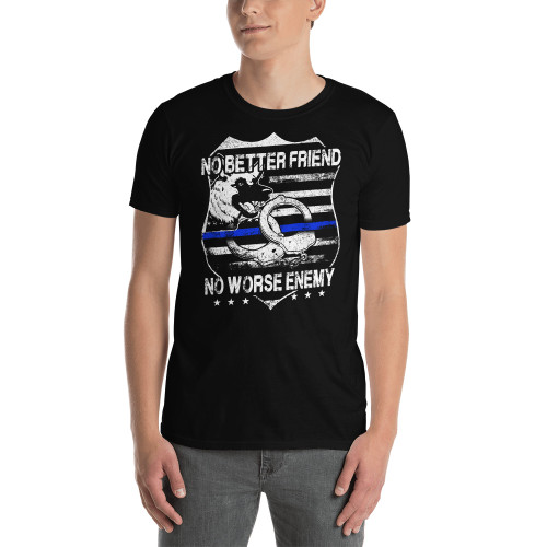 No Better Friend (Police Blue Line) Short-Sleeve Unisex T-Shirt