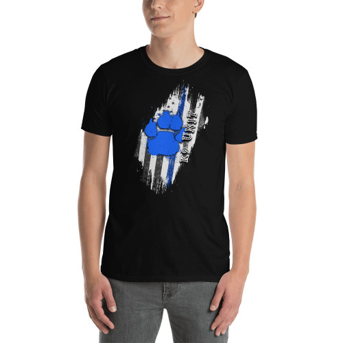 K9 Unit Paw (Police Blue Line) Short-Sleeve Unisex T-Shirt