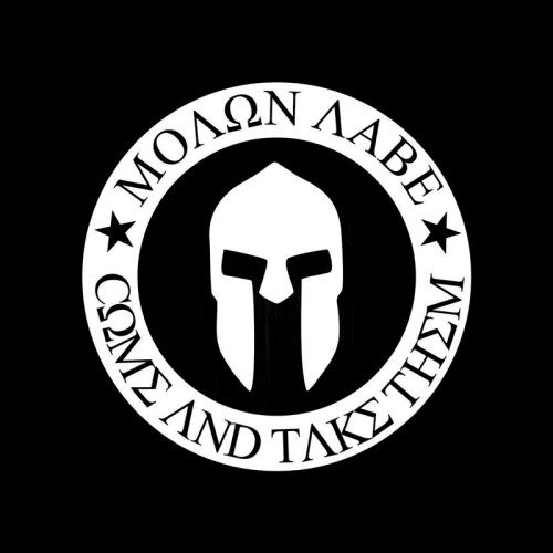 Molon Labe Spartan Helmet Decal