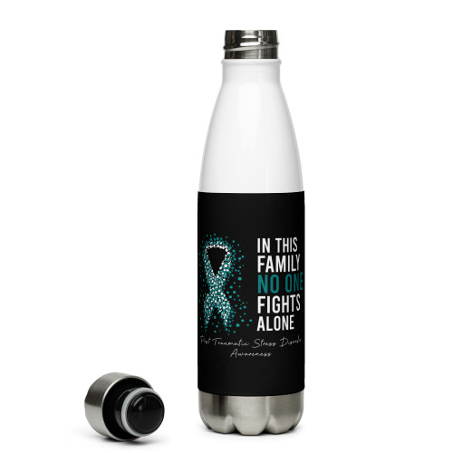 No One Fights Alone (PTSD Awareness) Stainless Steel Water Bottle