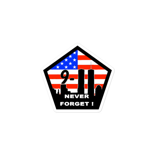 September 11 Never Forget Bubble-free sticker