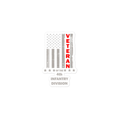 Veteran of the 4th Infantry Division Bubble-free sticker