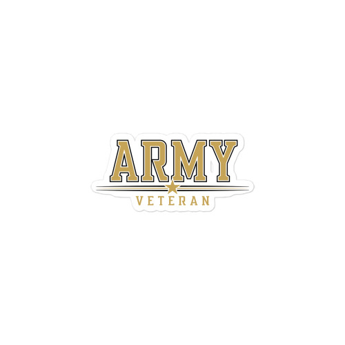 Army Veteran Bubble-free sticker