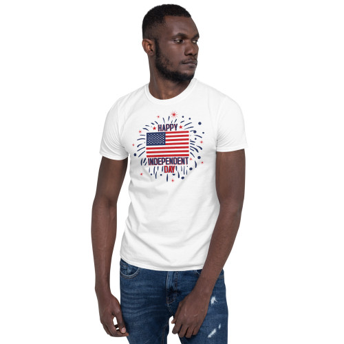 Happy Independence Day (US Flag) Short-Sleeve Unisex T-Shirt