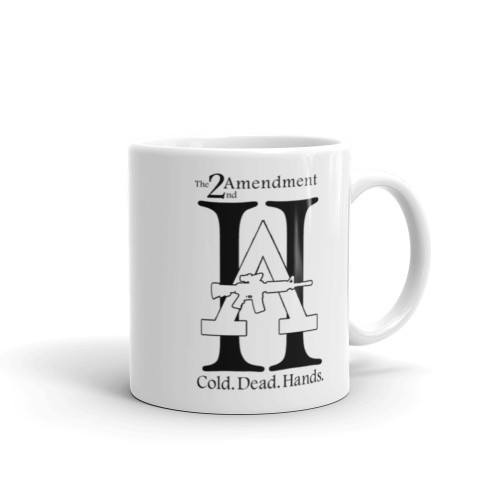 2nd Amendment Cold Dead Hands White glossy mug