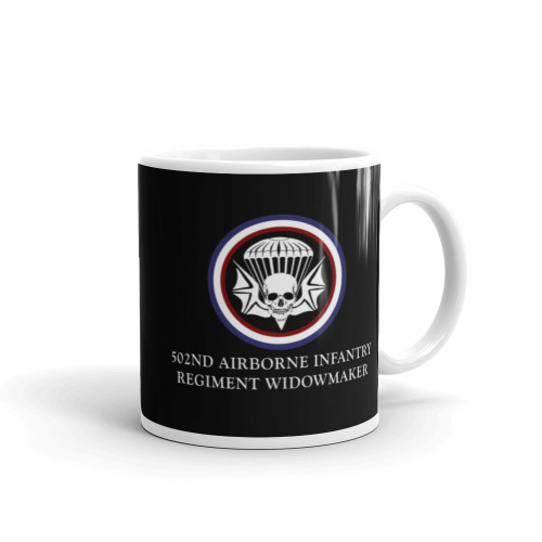 502nd Airborne Infantry Regiment Widowmaker White glossy mug