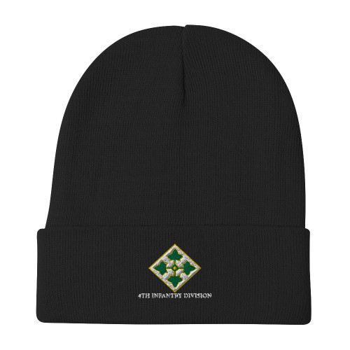 4th Infantry Division Embroidered Beanie