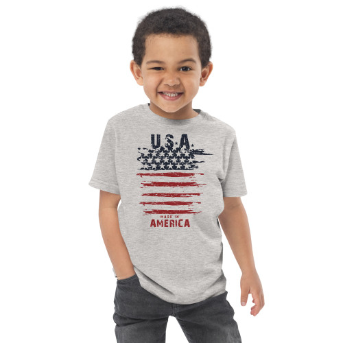 USA Made in America Toddler jersey t-shirt