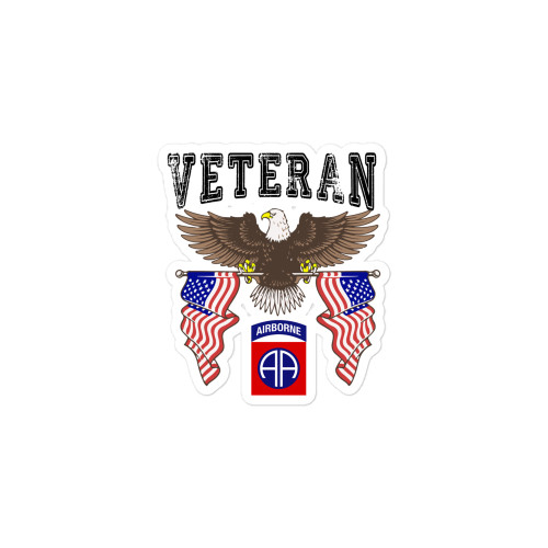 82nd Airborne Veteran (American Eagle) Bubble-free stickers