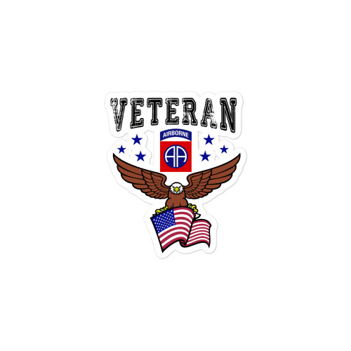 82nd Airborne Veteran (American Eagle 2) Bubble-free stickers