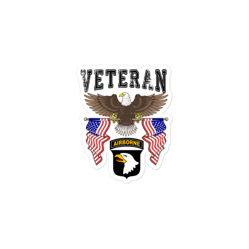 101st Airborne Veteran (American Eagle 2) Bubble-free stickers