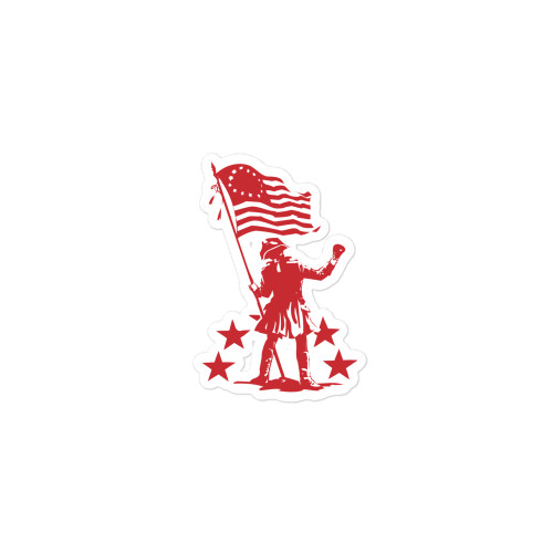 Soldier w/ Flag Bubble-free stickers