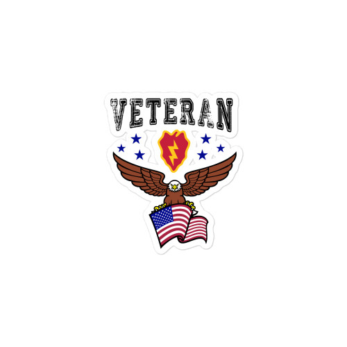 25th Infantry Veteran (American Eagle) Bubble-free stickers