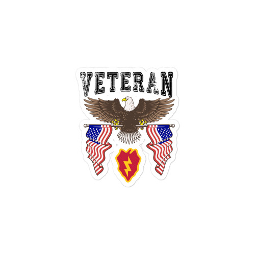 25th Infantry Veteran (American Eagle 2) Bubble-free stickers